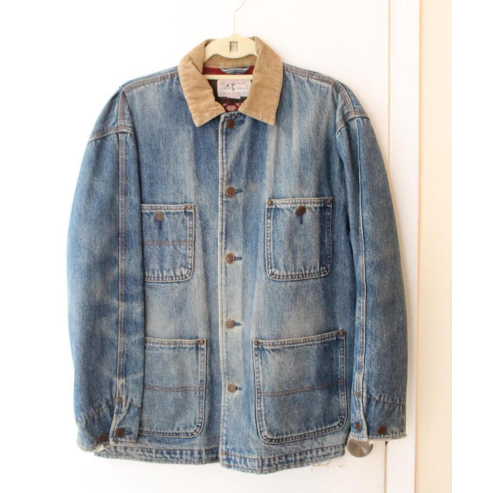 Vintage Polo Ralph Lauren Aztec Lined Denim Jacket sz. M